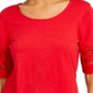 Charter Club Feminino Algodão Renda TrimTop Vermelho Tamanho P