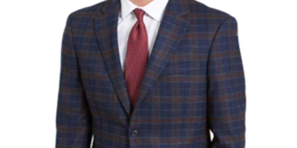 Blazer masculino xadrez clássico Tommy Hilfiger azul tamanho 42
