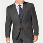 Paletó masculino Alfani Slim Fit Xadrez Stretch Performance Cinza Tamanho 40