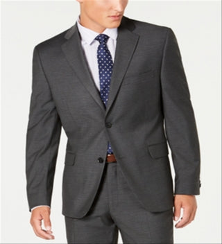 Paletó masculino Alfani Slim Fit Xadrez Stretch Performance Cinza Tamanho 40