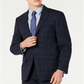 Calvin Klein Masculino X Slim Fit Stretch Xadrez Terno Jaqueta Separada Azul Tamanho 40R