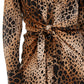 Vestido-camisa estampado feminino Alfani marrom tamanho 14