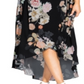 Vestido envelope feminino City Chic Plus com nó frontal floral, preto, tamanho 18W