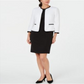 Le Suit Feminino Jaqueta Tubular Vestido Terno Branco Tamanho 4