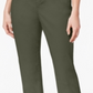 Calça jeans capri feminina estilo &amp; co, verde, com punho curvo, tamanho 10