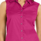 Blusa feminina Charter Club com botões frontais, rosa, tamanho 4