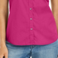 Blusa feminina Charter Club com botões frontais, rosa, tamanho 4
