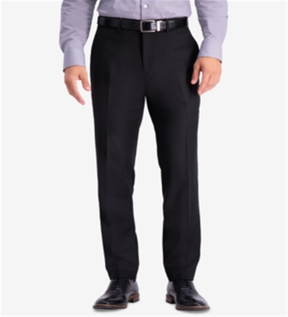 Calça social Kenneth Cole Reaction masculina slim fit stretch premium texturizada preta tamanho 36x32