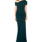 Vestido assimétrico de crepe Scuba feminino Betsy &amp; Adam, verde, tamanho 8