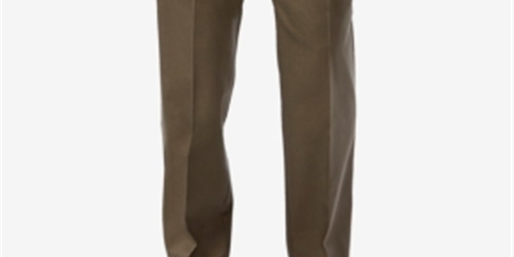 Calça Haggar Masculina Premium No Iron Classic Fit Frente Lisa Verde Tamanho 44X32