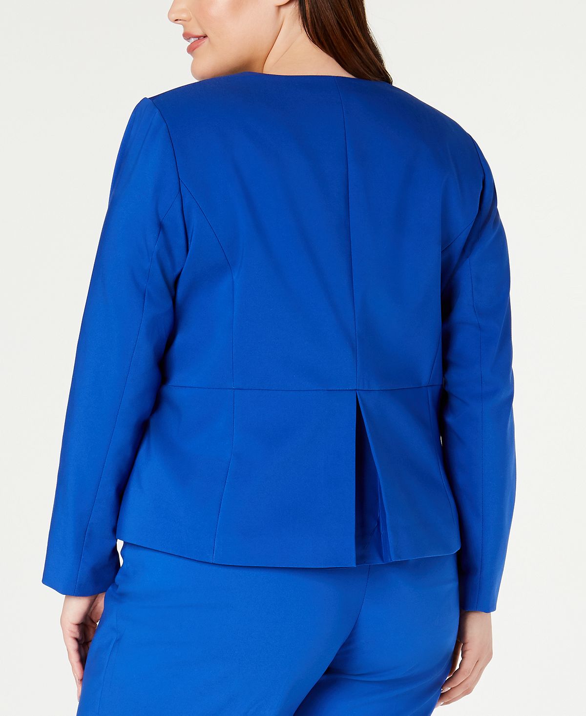Calvin Klein Women's Wear to Work Jacket Azul Tamanho Pequeno Pequeno
