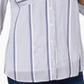Camisa feminina listrada com bolso e aba da INC International Concepts, azul, tamanho X-S
