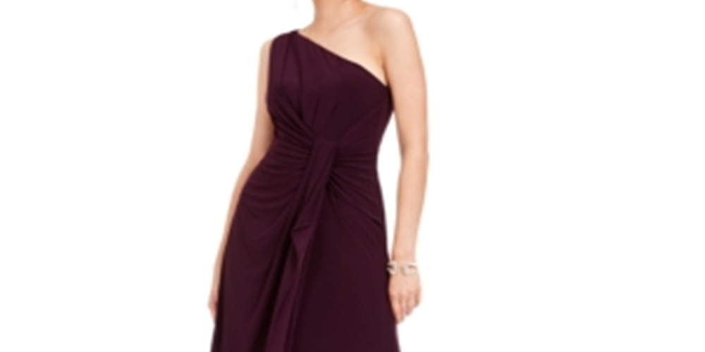 Vestido de festa longo sem mangas Adrianna Papell feminino roxo tamanho 6