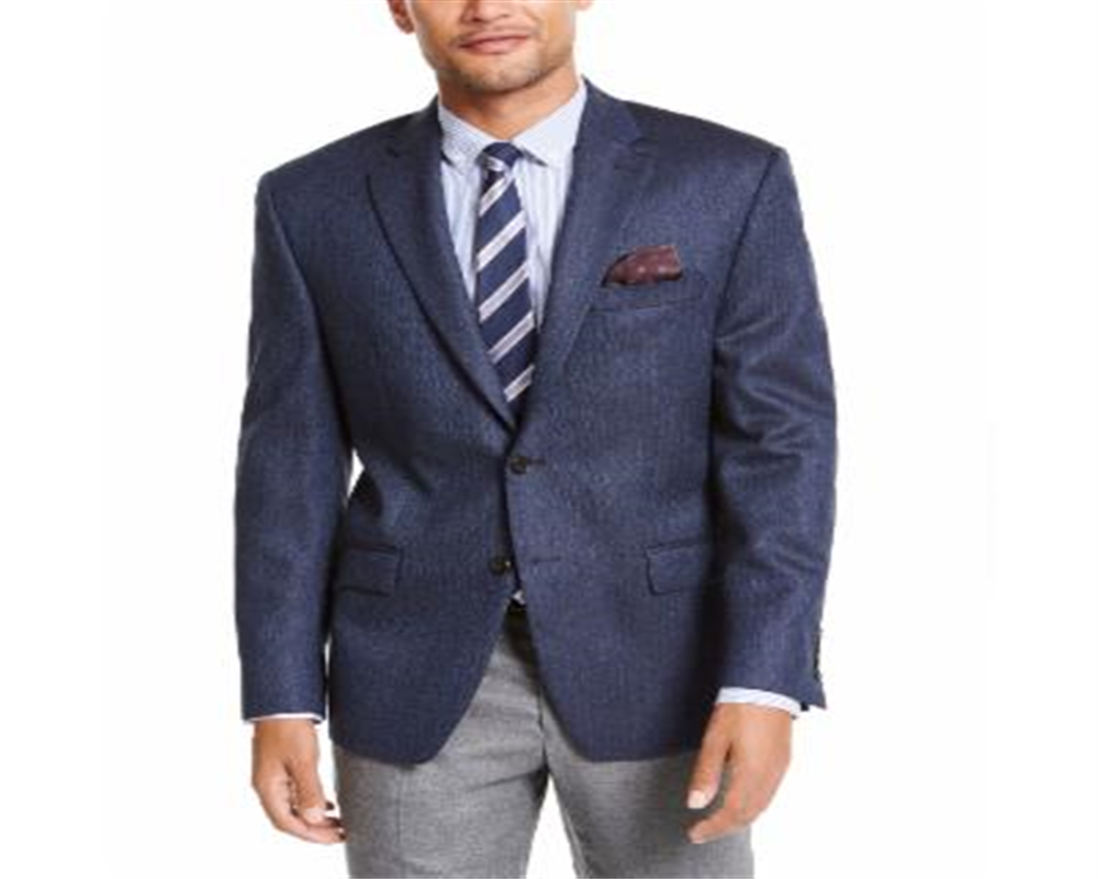 Ralph Lauren Masculino Lã Cashmere Blend Classic Fit Herringbone Sport Coat Azul Tamanho 38