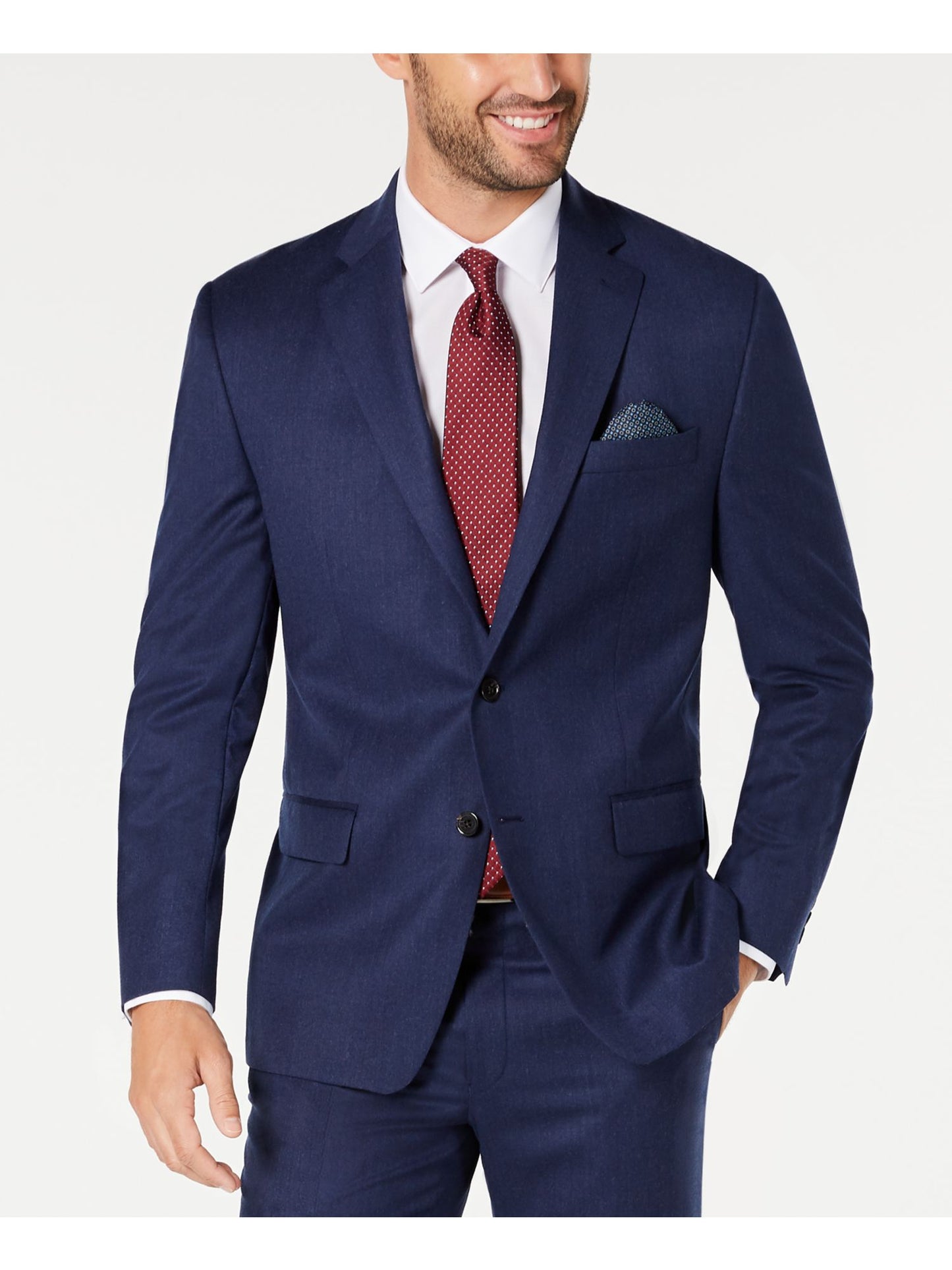 Blazer Ralph Lauren Masculino Azul Mesclado Abotoamento Simples Tamanho 46