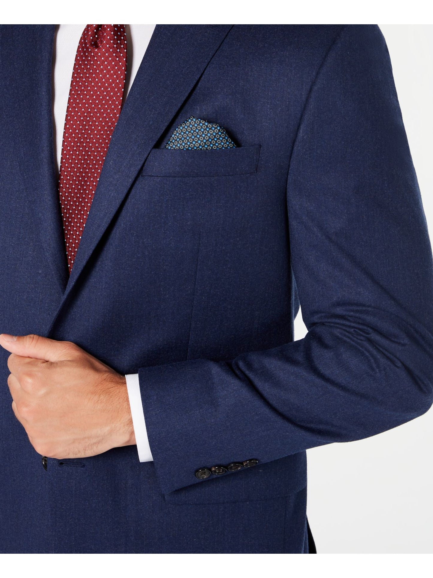 Blazer Ralph Lauren Masculino Azul Mesclado Abotoamento Simples Tamanho 46