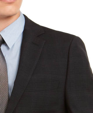 Calvin Klein Masculino Skinny Fit Infinite Stretch Xadrez Terno Jaqueta Separada Preta Tamanho 44
