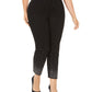 Calça jeans skinny plus size com detalhes no tornozelo, da INC International Concepts, feminina, preta, tamanho 14
