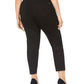 Calça jeans skinny plus size com detalhes no tornozelo, da INC International Concepts, feminina, preta, tamanho 14