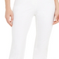 Calça feminina Alfani cintura alta com cinto e perna reta, branca, tamanho 14