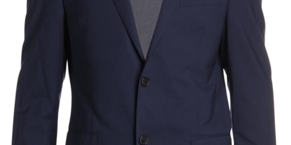 Ralph Lauren Blazer Masculino de Lã Slim Fit com Dois Botões Azul Tamanho 46
