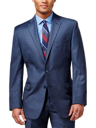 Calvin Klein Jaqueta Masculina Slim Fit de Lã com Dois Botões Azul Tamanho 44