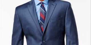 Calvin Klein Jaqueta Masculina Slim Fit de Lã com Dois Botões Azul Tamanho 44