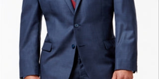 Calvin Klein Jaqueta Masculina Slim Fit de Lã com Dois Botões Azul Tamanho 44