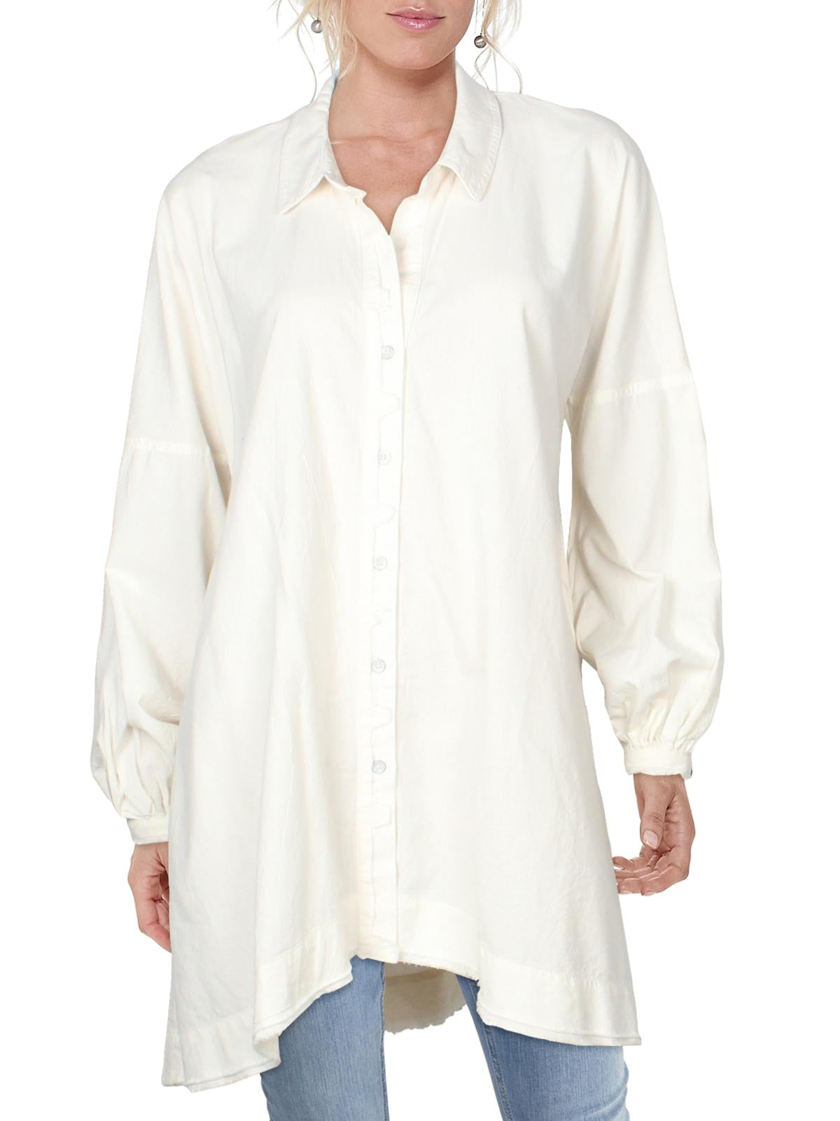 Blusa feminina Whistler com botões, tamanho grande, de algodão, branca, tamanho pequeno, da Free People