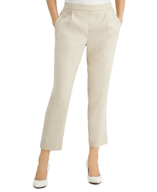 Calça Alfani Feminina Prega Frontal Slim Leg Tornozelo Marrom Tamanho XXG