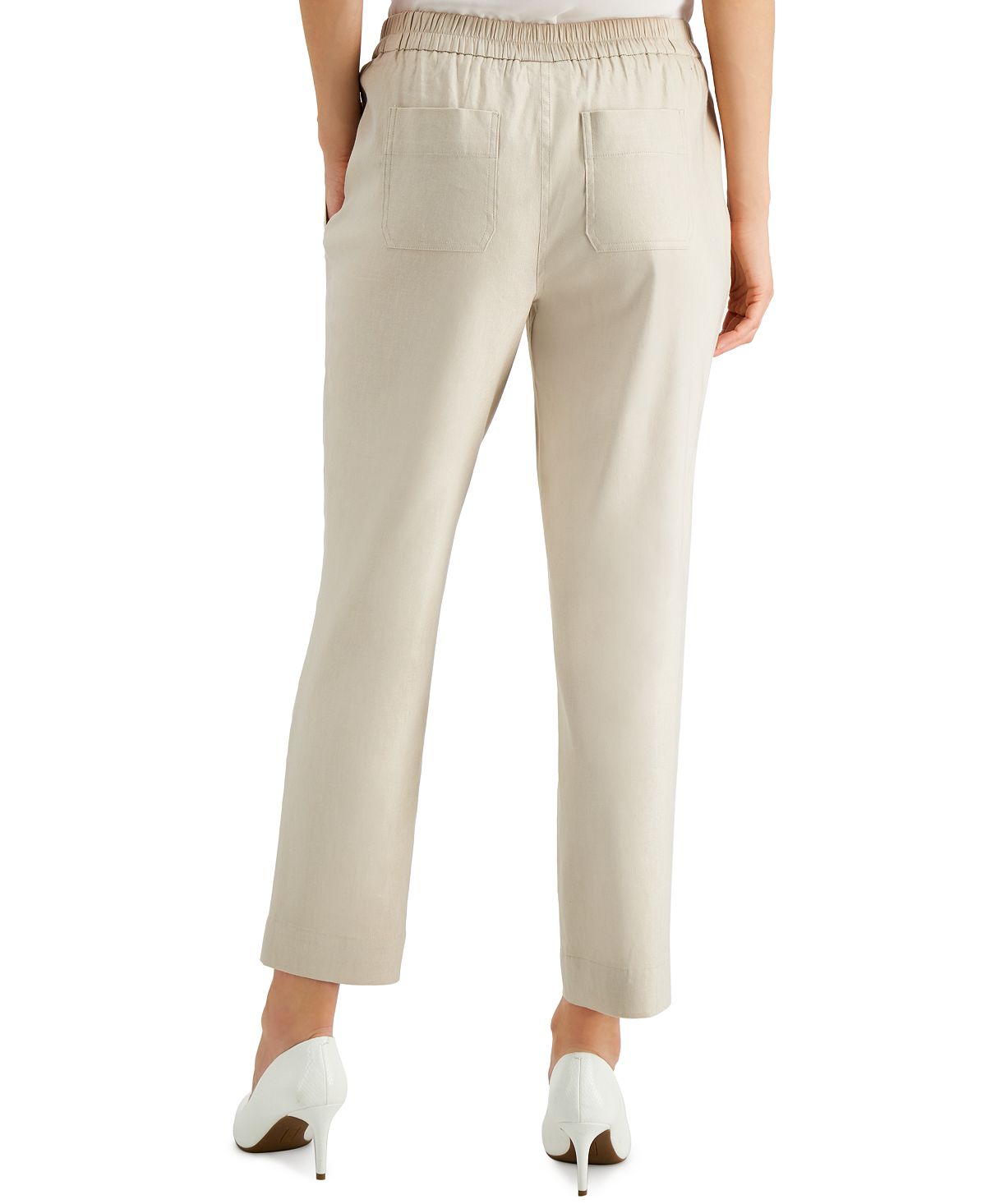 Calça Alfani Feminina Prega Frontal Slim Leg Tornozelo Marrom Tamanho XXG