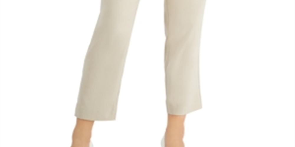 Calça Alfani Feminina Prega Frontal Slim Leg Tornozelo Marrom Tamanho XXG