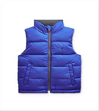 Colete reversível Polo Ralph Lauren para meninos, cinza, tamanho 3T