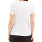 Camiseta feminina Guss Heart Breaker de algodão com estampa gráfica, branca, tamanho grande