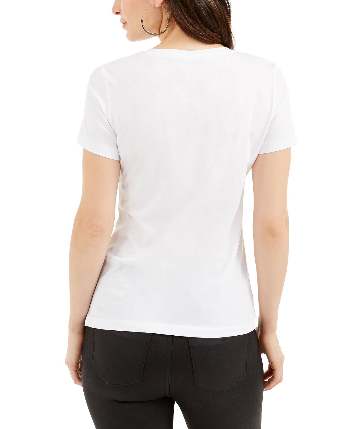 Camiseta feminina Guss Heart Breaker de algodão com estampa gráfica, branca, tamanho grande