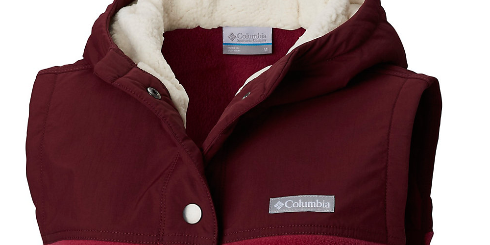 Columbia Benton Springs Overlay Fleece Colete Feminino Roxo Tamanho P