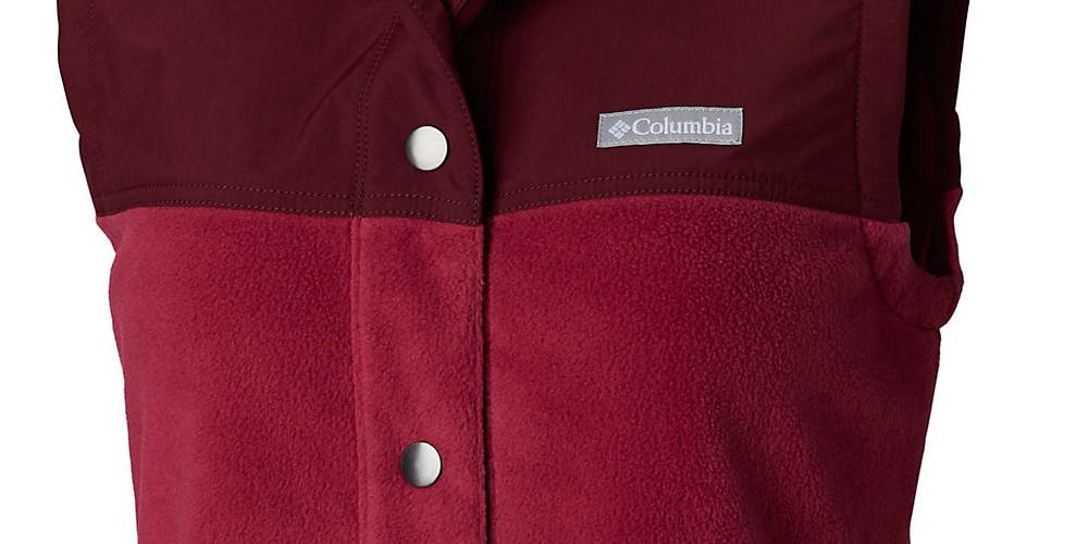 Columbia Benton Springs Overlay Fleece Colete Feminino Roxo Tamanho P