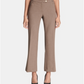 Calça feminina Calvin Klein com zíper e bolsos, perna reta, pequena, marrom, tamanho 12 P