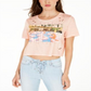 Camiseta curta feminina Guess Pool Daze preta tamanho grande