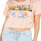 Camiseta curta feminina Guess Pool Daze preta tamanho grande