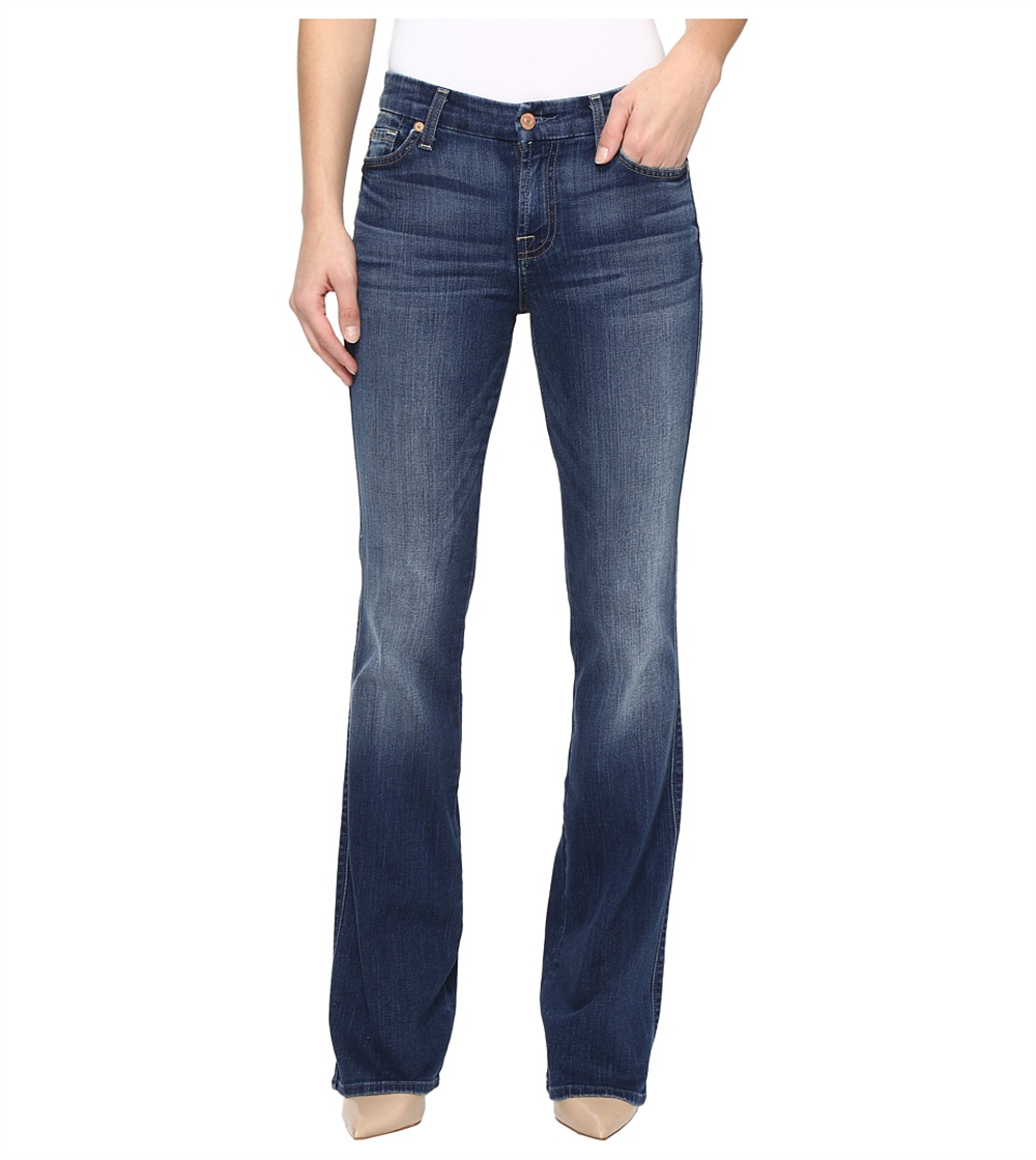Calça jeans feminina bootcut com lavagem costeira da 7 for All Mankind, azul, tamanho 25