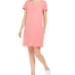 Vestido camiseta feminino estilo &amp; co com um bolso rosa tamanho pequeno