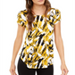 Camiseta Feminina Estampada Alfani Amarela Tamanho Médio