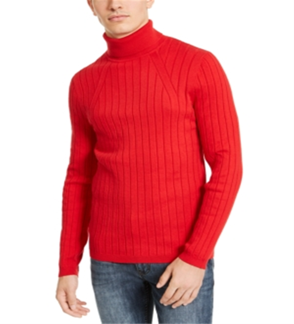Suéter masculino Elite de gola alta da INC International Concepts, vermelho, tamanho extragrande