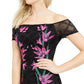 Vestido Guess Feminino Bordado Ombro a Ombro Preto Tamanho 8