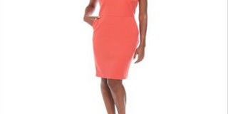 Vestido tubinho de sarja feminino Anne Klein laranja tamanho 12