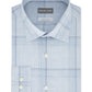Camisa social xadrez elástica Michael Kors masculina, corte clássico/regular, sem ferro, para performance em airsoft, azul, tamanho M