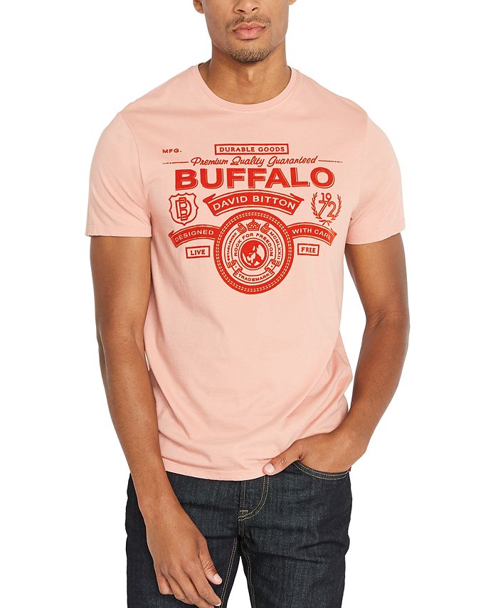 Camiseta Buffalo David Bitton Tibark Graphic Masculina Rosa Tamanho GG