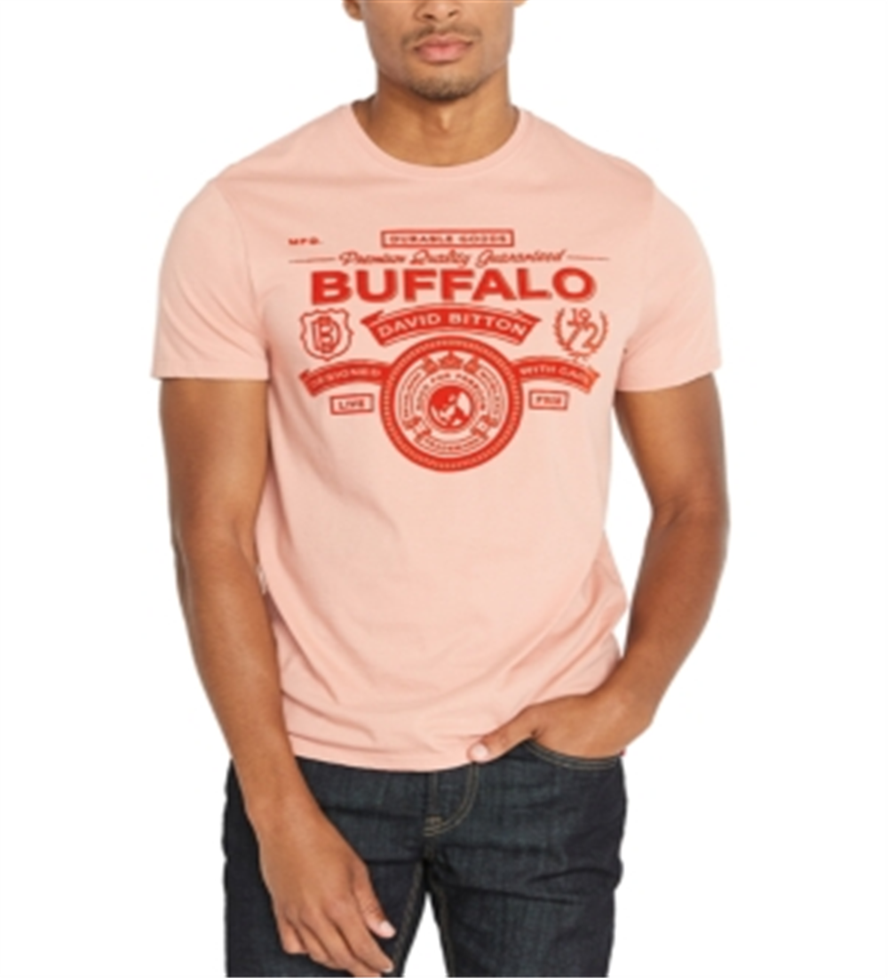Camiseta Buffalo David Bitton Tibark Graphic Masculina Rosa Tamanho GG