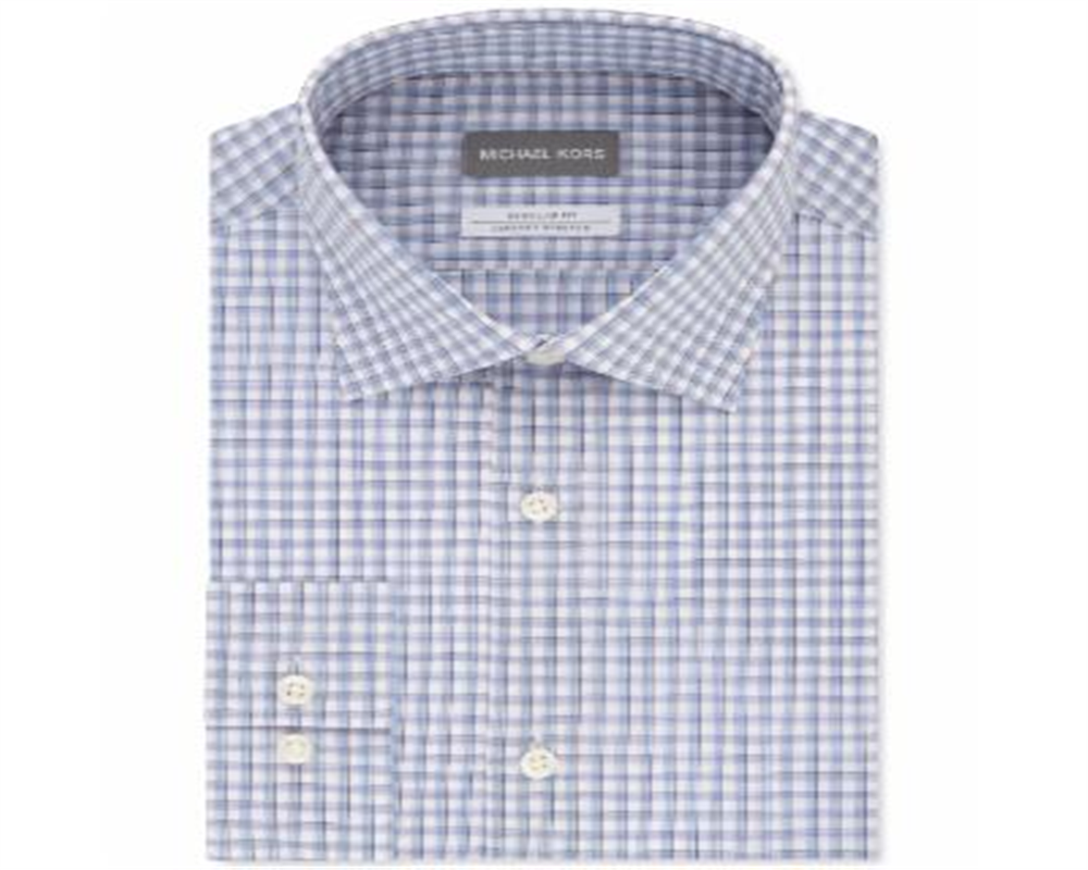 Camisa social masculina Michael Kors Classic/Regular Fit, sem ferro, para performance em Airsoft, com elástico, tamanho P, roxa